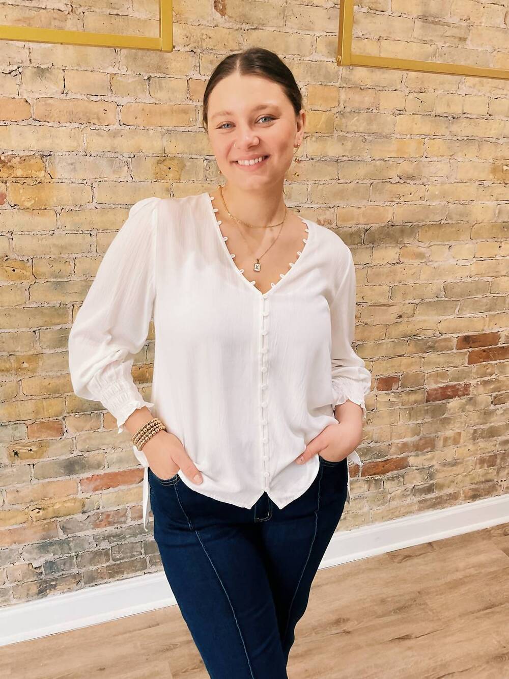 NEW LOVESTITCH taylor boho top in white
